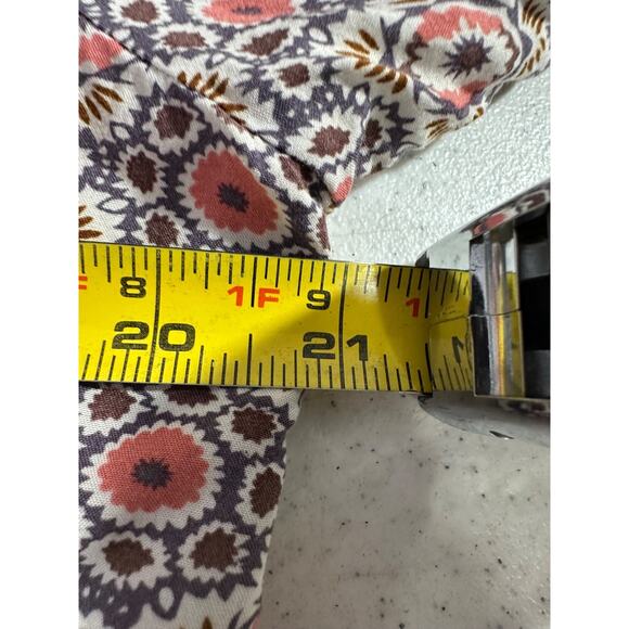 Easel LA Floral Ruffle Peasant Top L Boho Cottagecore Blouse 3/4 Sleeve A43 - Picture 6 of 7